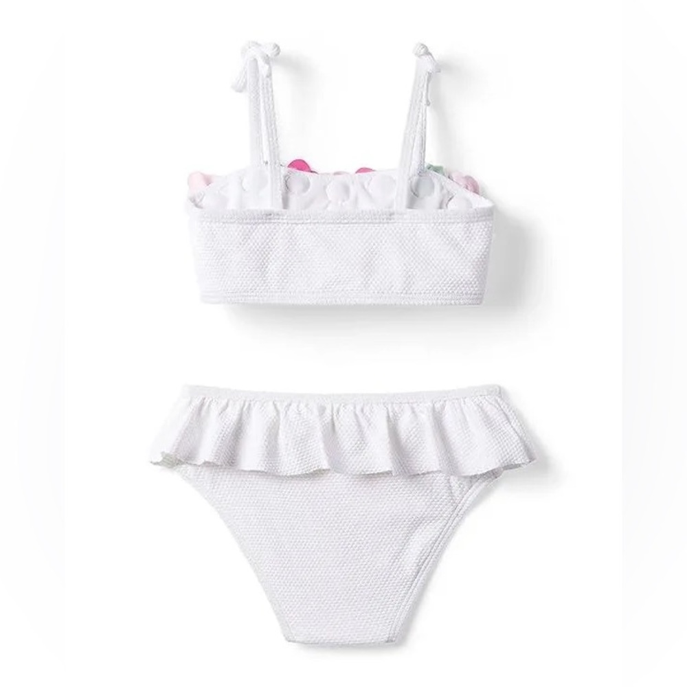 JANIE AND JACK 3D FLORAL 2 PIECE SWIMSUIT - Picture 2 of 3